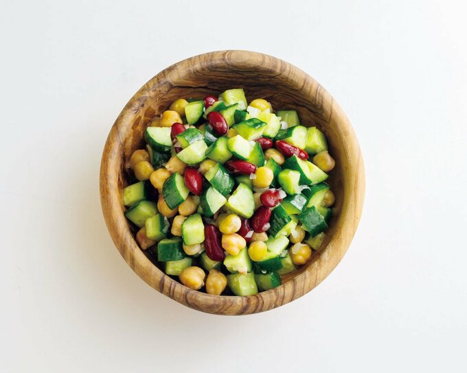 豆とキュウリのマリネ