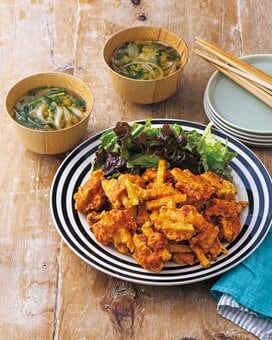 鶏胸肉と新ジャガをから揚げに。手間なしボリューム満点献立