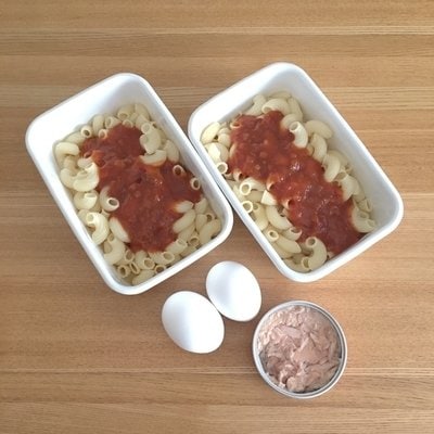 マカロニパスタのミートソース