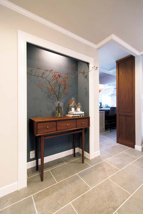 アクセントクロスを貼った大きなニッチ