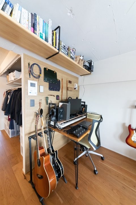 有孔ボードで空間を有効活用