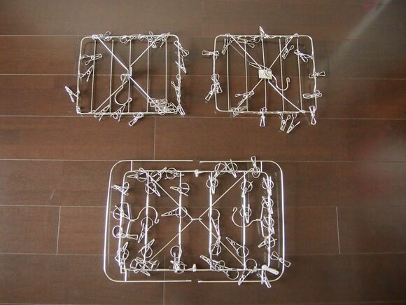 しまう場所ごとに分けて干す