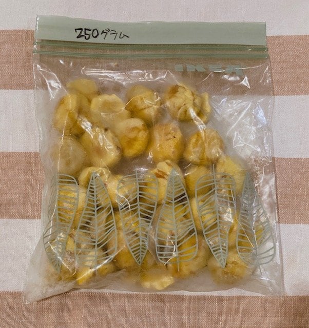 袋に栗