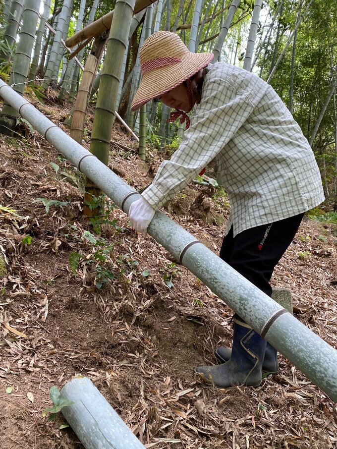 そうめん流しのスライダー