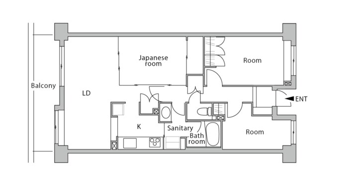 リノベーション前の間取り図