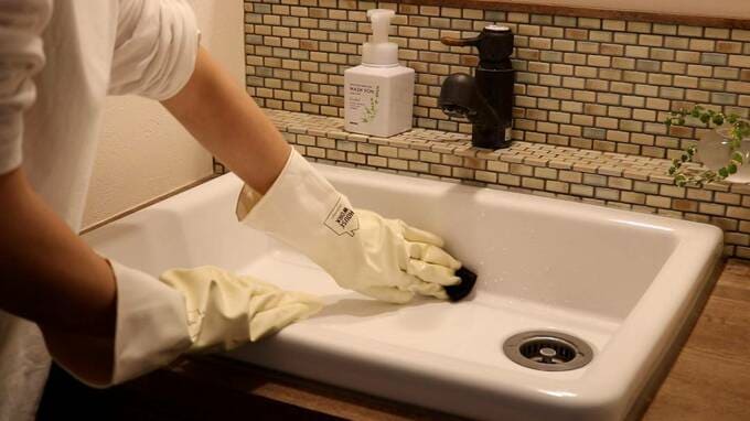 洗面台の掃除