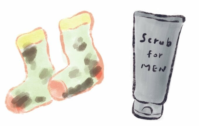 靴下汚れイラスト