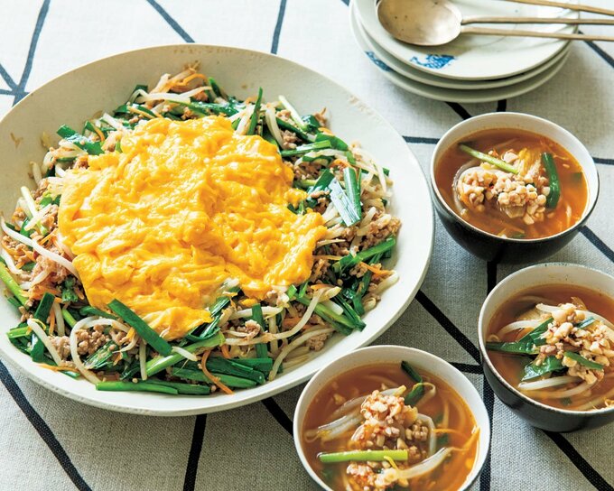 チャンプルーとスープ