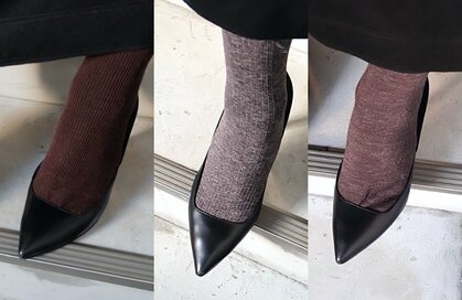 あか抜けるタイツの選び方。黒の代わりにグレーやブラウンで上級者に