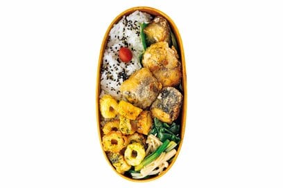 1人分330円のコストで完成「サバの焼き竜田弁当」。缶詰を使えば下処理なしで味つけ完璧！