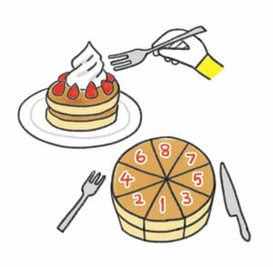 山盛りトッピングがくずれて残念な見た目に…【パンケーキ】