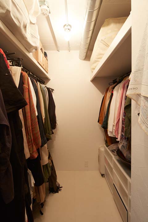 家族共有のウォークインクロゼット