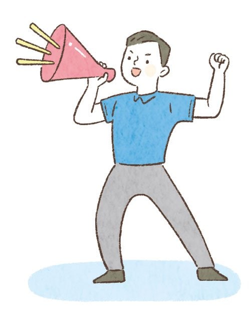 メガホンのイラスト