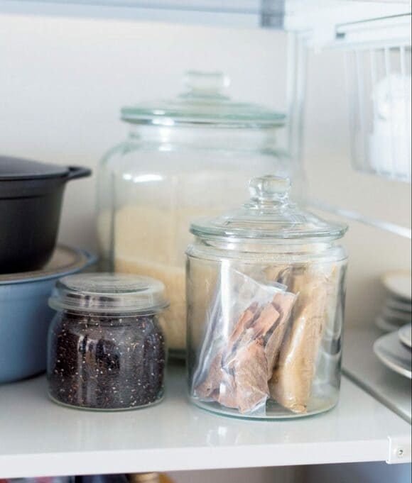 ガラス瓶で収納