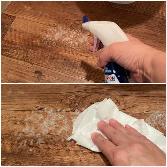 床掃除にスプレー