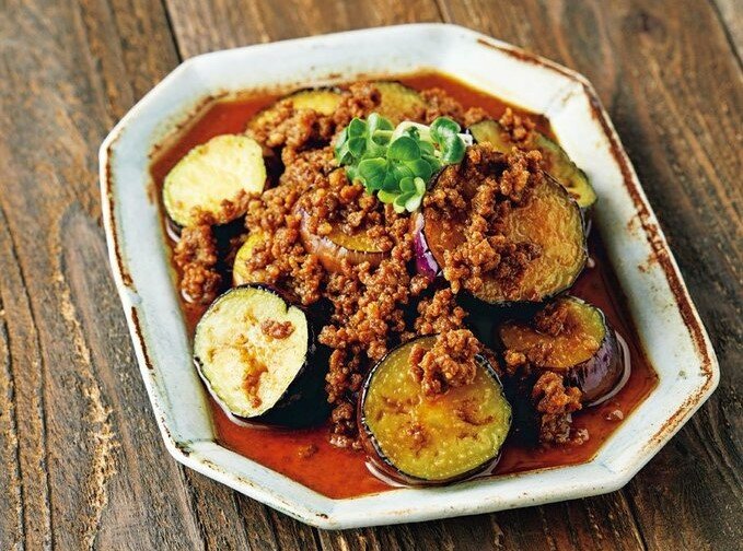 ナスの甘辛カレーそぼろ