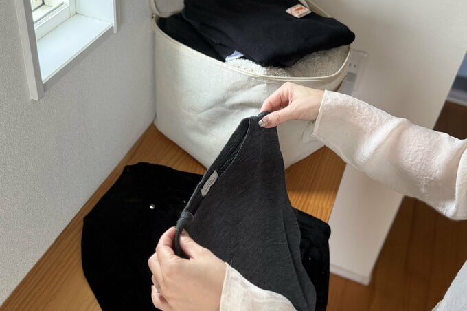 つっつさん「毎月赤字から“貯まる家計”に。秋服、年末年始の先取り費…元・浪費家「10月のうちに見直すこと」5つ」洗濯物写真