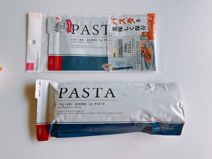 写真：パスタ長い・下長い