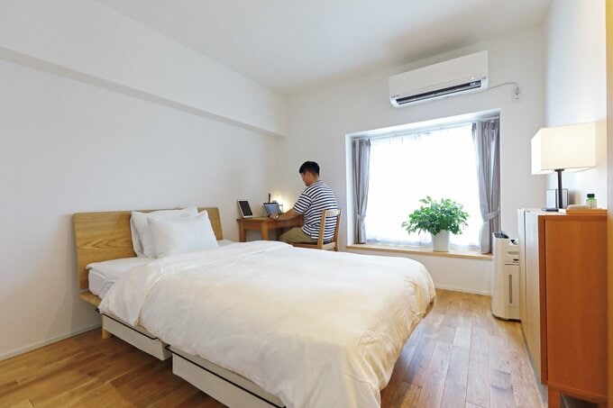 既存の和室を寝室兼ワークスペースに