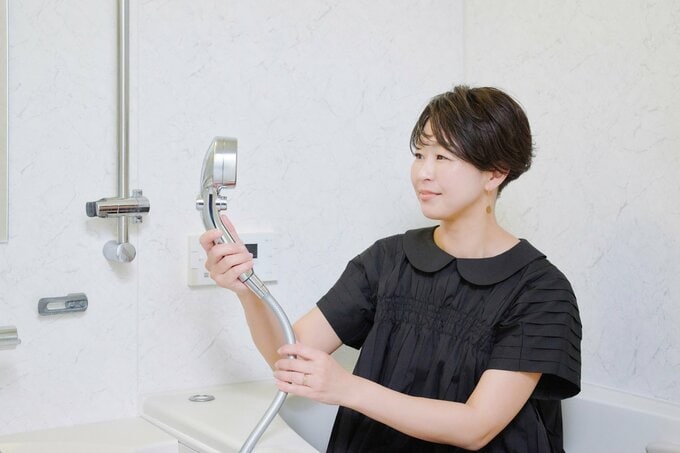 試したのはシャワーヘッド「FBミストシャワー(mitos)」シリーズの「mitos ストップ」