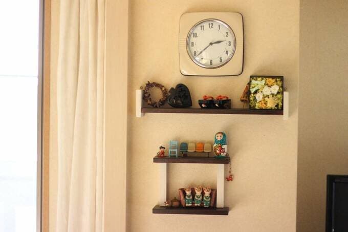 棚と時計