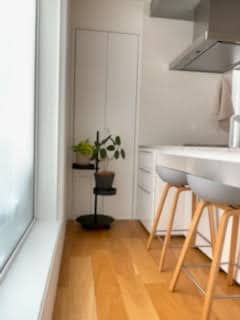 すっきりしたキッチンの飾り