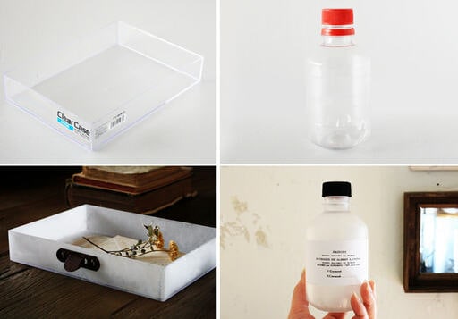 アクリルやプラスチック