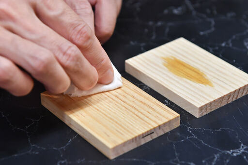 2つの板を拭き取り終えたところ。