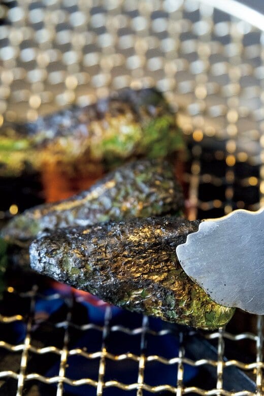 ピーマンを焼く