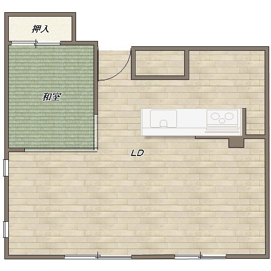 コーディネートの相談を受けた和室とLDKのレイアウト
