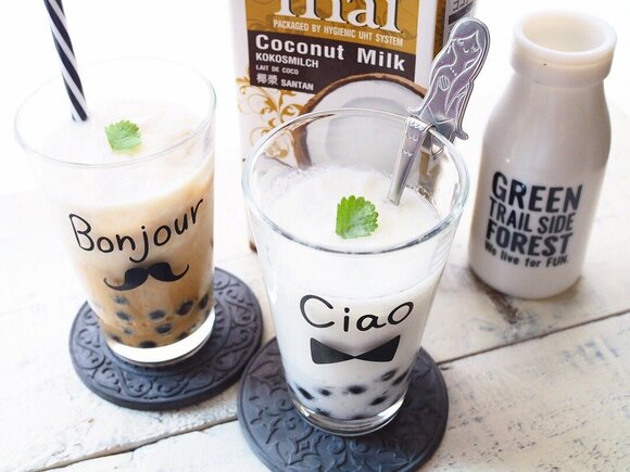 タピオカ入りココナッツミルク