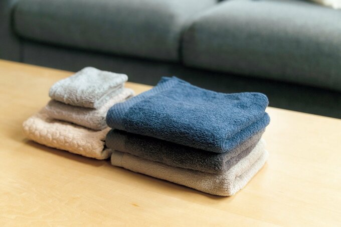 畳まれたタオル