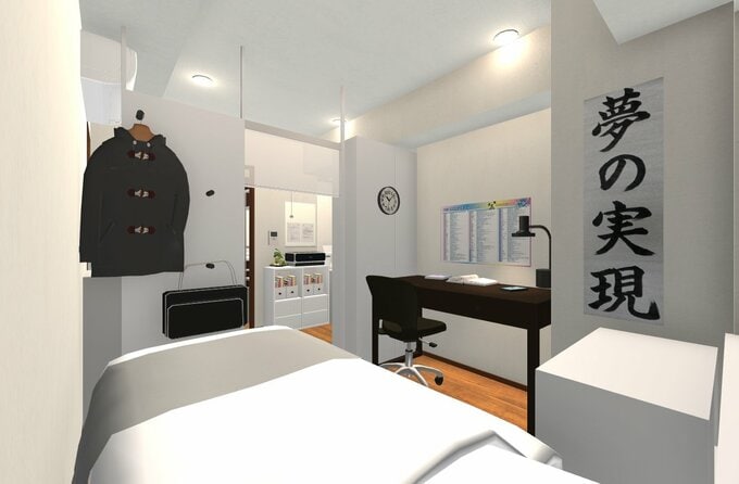 ロールスクリーンで間仕切り