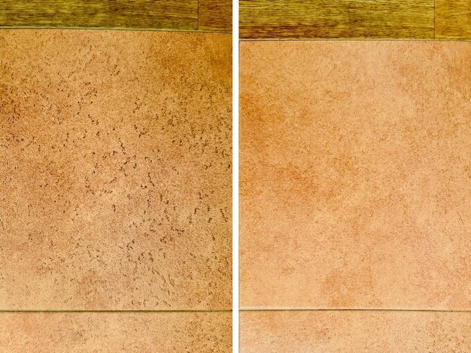 床の黒ずみビフォーアフター