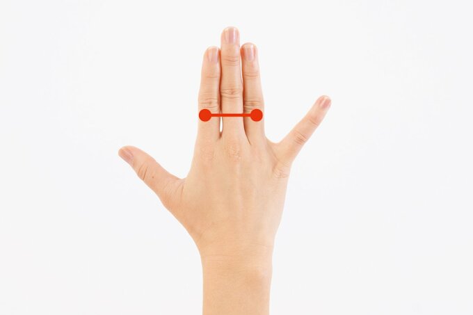 指3本分の指測り