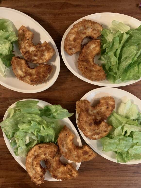 車麩フライと野菜