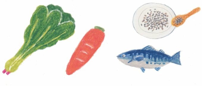 イラストニンジンホウレンソウなど