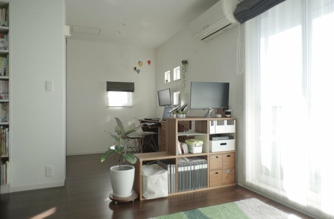 ワークスペースの様子がダイレクトに見えない