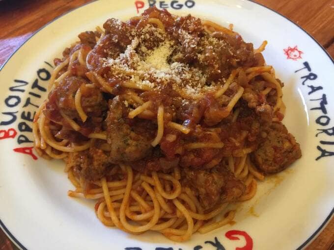 ゆでたスパゲッティ