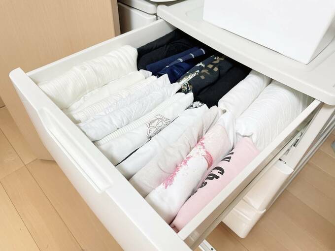 引き出しに衣類