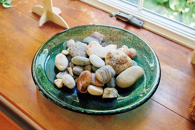 旅先で拾った石