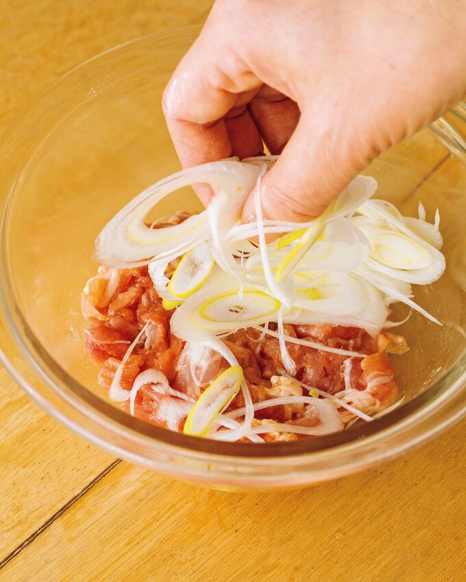 お肉に長ネギ