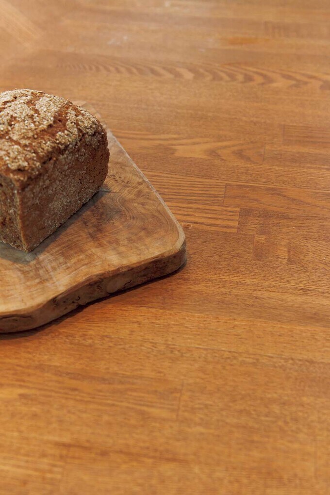 タモ材のワークトップ