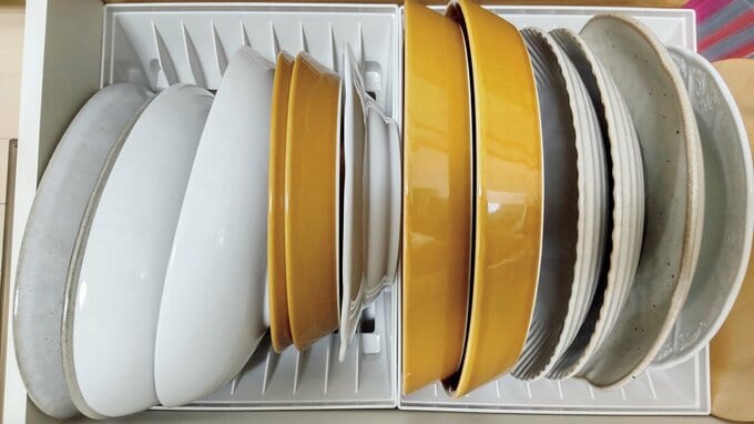 お皿を重ねずに収納