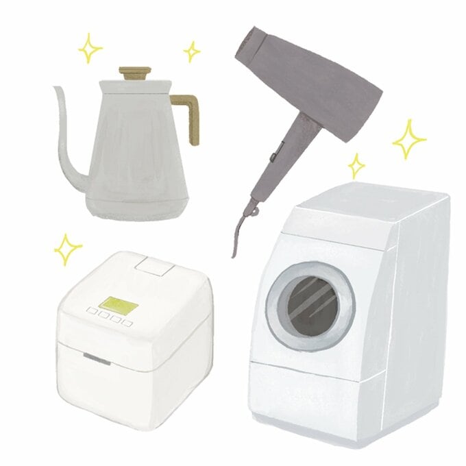 新しい家電のイラスト