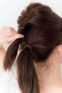 逆毛を立てたトップ