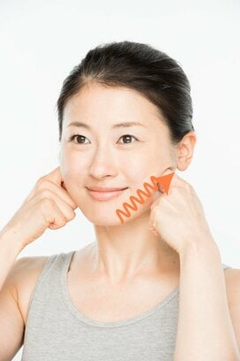 猫手で行うマッサージが、くっきりほうれい線に効果あり!!