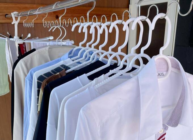 ハンガーに衣類