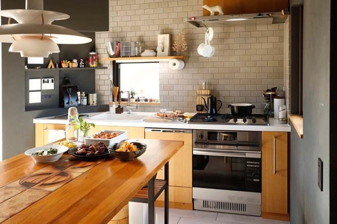 オリジナルのキッチン 壁付けのI型