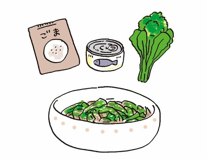 菜の花とツナのゴマあえ